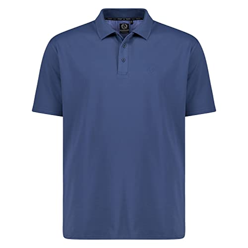 ADAMO Herren Funktions Polo-Shirt extra lang kurzärmlig Modell Peer Tall Fit in Langgrößen MT - 5XLT, Größe:4XLT, Farbe:Admiral von ADAMO
