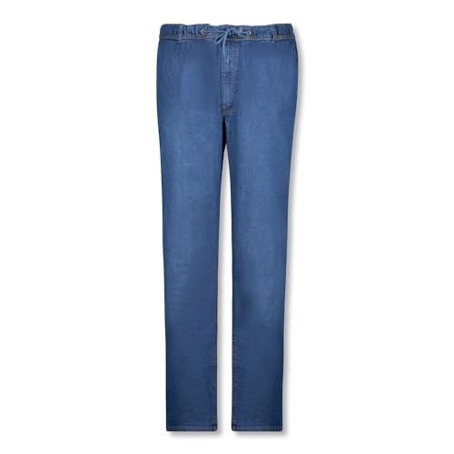 ADAMO Herren Jeans Jogginghose lang in großen Größen bis 12XL Serie Texas Mittelblau, Größe:12XL von ADAMO