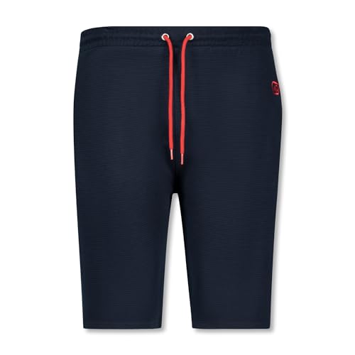 ADAMO Herren Jogginghose kurz Ottoman Rippe Serie Marcel in dunkelblau bis Übergröße 10XL, Größe:8XL von ADAMO