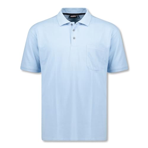 ADAMO Herren Pique Polohemd kurzärmlig Modell Klaas in admiralblau bis Übergröße 10XL Regular Fit, Größe:7XL von ADAMO