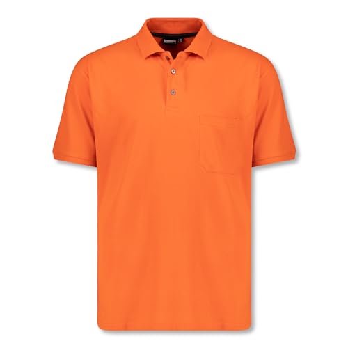 ADAMO Herren Pique Polohemd kurzärmlig Modell Klaas in orange bis Übergröße 10XL Regular Fit, Größe:6XL von ADAMO