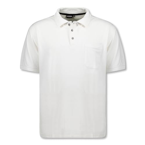 ADAMO Herren Pique Polohemd kurzärmlig Modell Klaas in weiß bis Übergröße 10XL Regular Fit, Größe:6XL von ADAMO