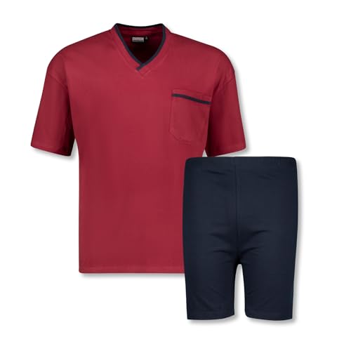 ADAMO Herren Schlafanzug Kurzarm Übergrößen XXL - 10XL, Größe:10XL, Farbe:Weinrot ADAMO Herren Schlafanzug Kurzarm Übergrößen XXL - 10XL, Größe:10XL, Farbe:Weinrot von ADAMO