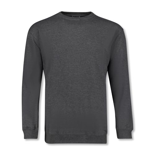 ADAMO Herren Sweatshirt Serie Athen anthrazit meliert Rundhals in Übergrößen bis 14XL, Größe:XXL von ADAMO