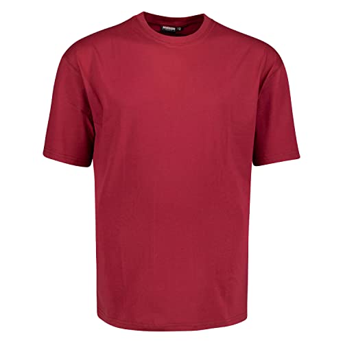 ADAMO Herren T-Shirt Kurzarm Tall Fit extra lang Serie Magic Langgrößen 98 bis 122 / Farbe weinrot, Größe:106 von ADAMO