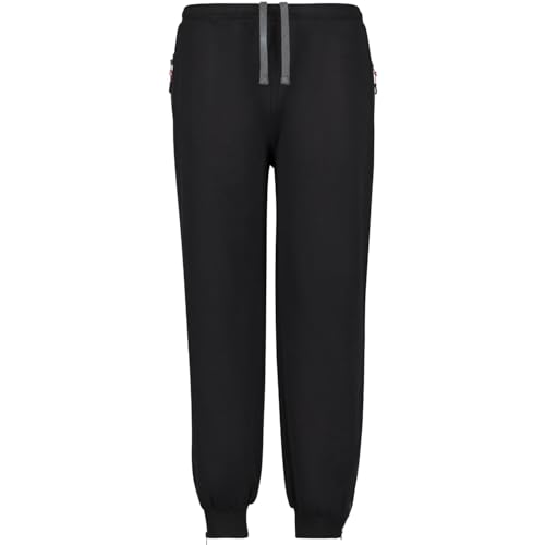 ADAMO Jogginghose lang mit Bündchen und Reißverschluss Serie SYMI für Männer bis Übergröße 14XL, Größe:14XL, Farbe:Schwarz von ADAMO