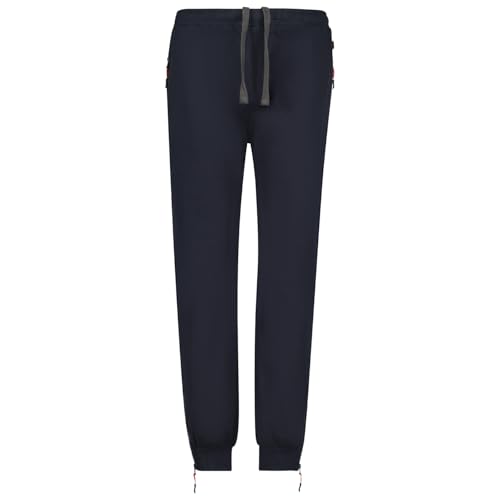ADAMO Jogginghose lang mit Bündchen und Reißverschluss Serie SYMI für Männer bis Übergröße 14XL, Größe:5XL, Farbe:Dunkelblau von ADAMO