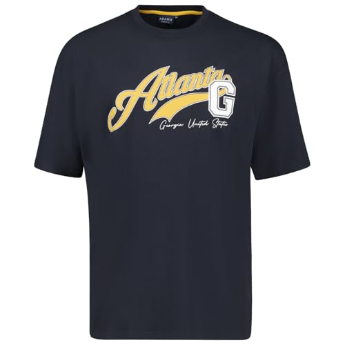 ADAMO Kurzarm Comfort Fit Motivshirt Herren in großen Größen bis 14XL, Größe:12XL, Farbe:Navy ADAMO Kurzarm Comfort Fit Motivshirt Herren in großen Größen bis 14XL, Größe:12XL, Farbe:Navy von ADAMO