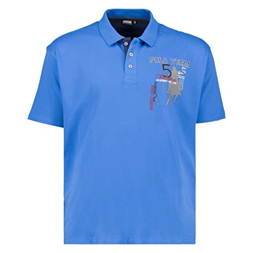 ADAMO Kurzarm Herren Pique Polo Shirt mit Print Serie 'TOP Class Azur großen Größen bis 10XL, Größe:10XL von ADAMO