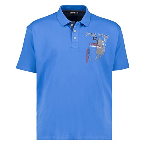 ADAMO Kurzarm Herren Pique Polo Shirt mit Print Serie 'TOP Class Azur großen Größen bis 10XL, Größe:4XL von ADAMO