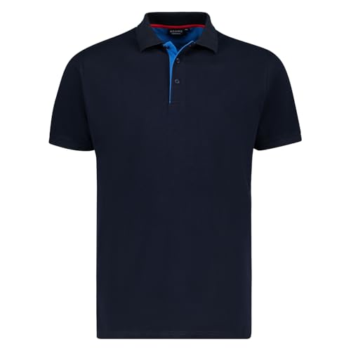 ADAMO Kurzarm Polo Shirt Comfort Fit Serie Paul Pique Qualität für Herren in großen Größen bis 12XL, Größe:4XL, Farbe:Dunkelblau von ADAMO