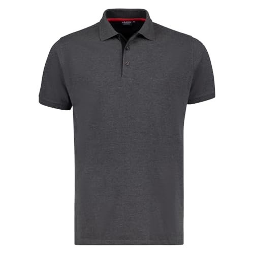 ADAMO Kurzarm Polo Shirt Comfort Fit Serie Paul Pique Qualität für Herren in großen Größen bis 12XL, Größe:5XL, Farbe:anthrameliert von ADAMO
