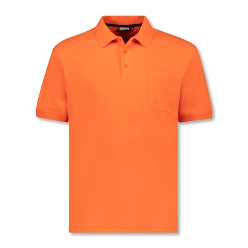 ADAMO Kurzarm Polo Shirt Keno Pique Qualität für Herren in großen Größen bis 10XL, Größe:10XL, Farbe:Dark orange von ADAMO
