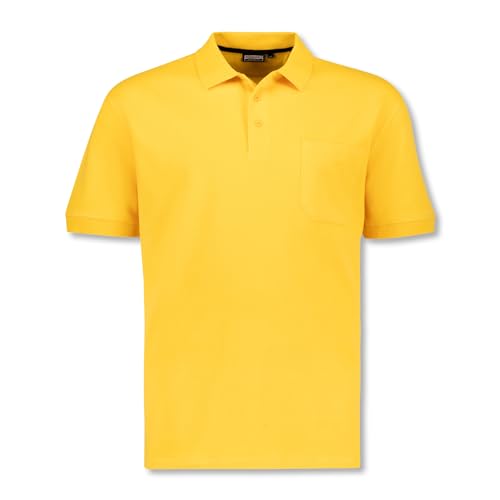 ADAMO Kurzarm Polo Shirt Keno Pique Qualität für Herren in großen Größen bis 10XL, Größe:10XL, Farbe:Gelb von ADAMO