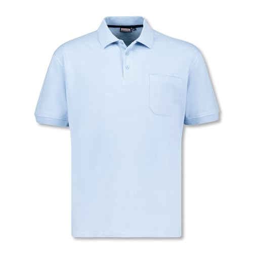 ADAMO Kurzarm Polo Shirt Keno Pique Qualität für Herren in großen Größen bis 10XL, Größe:10XL, Farbe:Hellblau von ADAMO