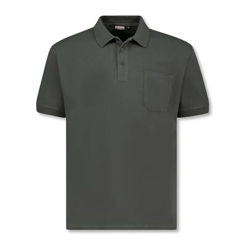 ADAMO Kurzarm Polo Shirt Keno Pique Qualität für Herren in großen Größen bis 10XL, Größe:10XL, Farbe:Pinie von ADAMO