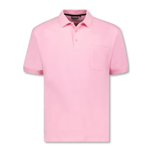 ADAMO Kurzarm Polo Shirt Keno Pique Qualität für Herren in großen Größen bis 10XL, Größe:10XL, Farbe:rosé von ADAMO