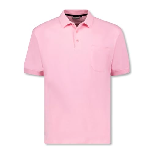 ADAMO Kurzarm Polo Shirt Keno Pique Qualität für Herren in großen Größen bis 10XL, Größe:3XL, Farbe:rosé von ADAMO