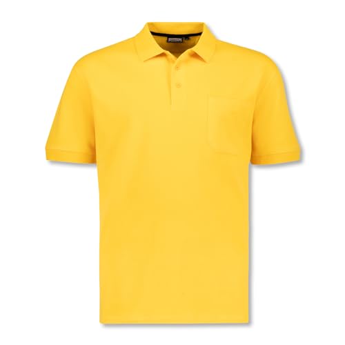 ADAMO Kurzarm Polo Shirt Keno Pique Qualität für Herren in großen Größen bis 10XL, Größe:4XL, Farbe:Gelb von ADAMO