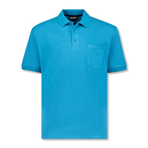 ADAMO Kurzarm Polo Shirt Keno Pique Qualität für Herren in großen Größen bis 10XL, Größe:5XL, Farbe:Petrol von ADAMO