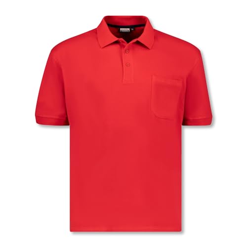 ADAMO Kurzarm Polo Shirt Keno Pique Qualität für Herren in großen Größen bis 10XL, Größe:7XL, Farbe:Rot von ADAMO