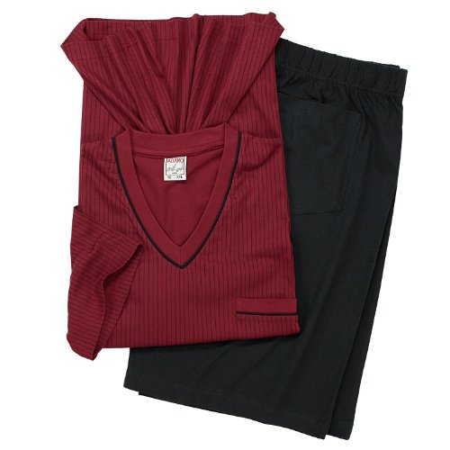ADAMO Schlafanzug Kurzarm - bordeaux - in Größe 5XL von ADAMO