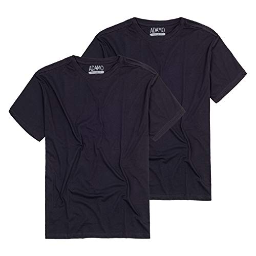 ADAMO Kurzarm T-Shirt Modell Kilian 2er-Pack Herren dunkelblau in Übergrößen 2XL-10XL Regular Fit, Größe:7XL von ADAMO