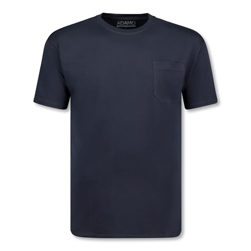 ADAMO Kurzarm T-Shirt Modell Kody Herren Navy in Übergrößen 2XL-10XL Regular Fit, Größe:5XL von ADAMO