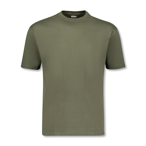 ADAMO Kurzarmshirt mit Rundhals Comfort FIT Serie 'Marlon' in Oliv für Herren im 2er Pack bis Übergröße 12XL, Größe:8XL von ADAMO