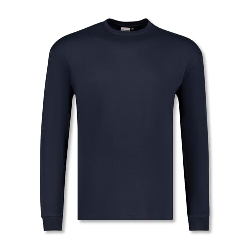 ADAMO Langarmshirt Basic in blau Herren bis Übergröße 12XL, Größe:10XL von ADAMO