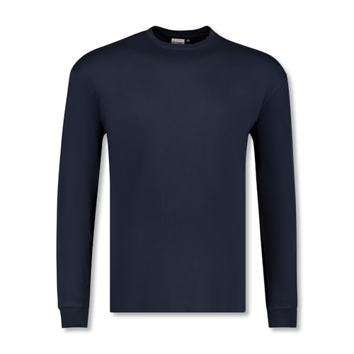 ADAMO Langarmshirt Basic in blau Herren bis Übergröße 12XL, Größe:XXL von ADAMO
