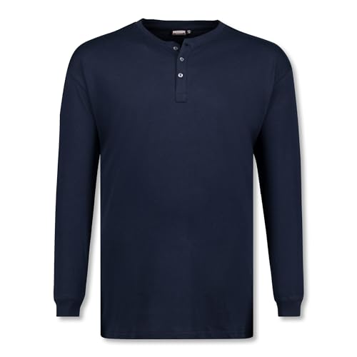 ADAMO Longsleeve Serie Sven in großen Größen Navy mit Rundhals Regular Fit für Herren, Größe:10XL von ADAMO