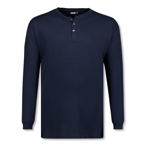 ADAMO Longsleeve Serie Sven in großen Größen Navy mit Rundhals Regular Fit für Herren, Größe:6XL von ADAMO