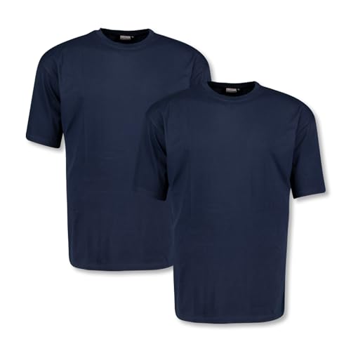 ADAMO Marlon T-Shirt im Doppelpack 6XL-70/72 blau von ADAMO