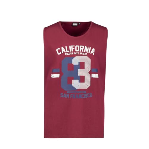 ADAMO Motiv Tanktop in Übergrößen für Herren Serie 'Golden Gate 2XL-12XL Comfort FIT, Größe:5XL, Farbe:Weinrot von ADAMO
