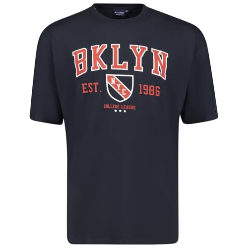 ADAMO Motivshirt Comfort Fit Kurzarm Herren in großen Größen bis 14XL, Größe:12XL, Farbe:Navy ADAMO Motivshirt Comfort Fit Kurzarm Herren in großen Größen bis 14XL, Größe:12XL, Farbe:Navy von ADAMO