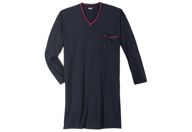 ADAMO Nachthemd Adamo Nachthemd langer Arm navy Übergröße von ADAMO