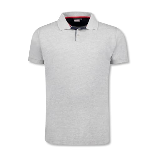 ADAMO Pique Polo Shirt für Männer Serie Pablo grau meliert in großen Größen XXL-12XL, Größe:8XL von ADAMO