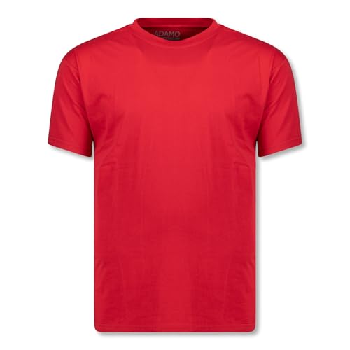 ADAMO Regular FIT Kurzarm T-Shirt rot für Herren Übergrößen 2XL-10XL Modell Kevin, Größe:XXL von ADAMO