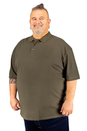 ADAMO Regular FIT Poloshirt Kurzarm Waffelpique in Übergrößen 2XL-10XL, Größe:3XL, Farbe:Oliv von ADAMO