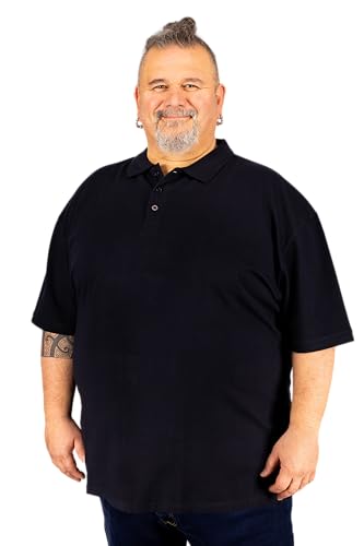 ADAMO Regular FIT Poloshirt Kurzarm Waffelpique in Übergrößen 2XL-10XL, Größe:4XL, Farbe:Dunkelblau von ADAMO