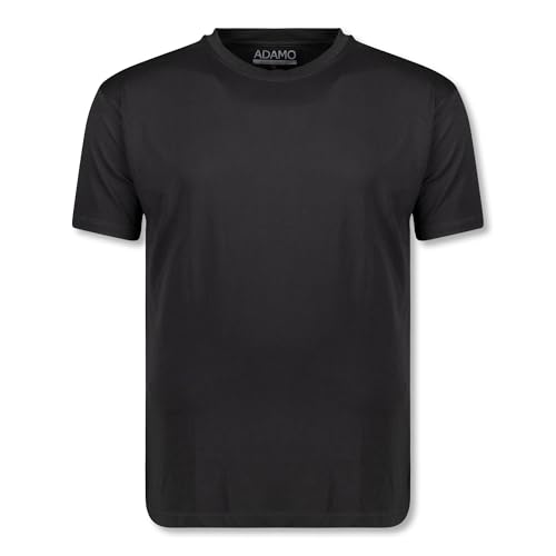 ADAMO Rundhals T-Shirt Serie Kevin in Übergrößen bis 10XL Regular Fit schwarz für Herren, Größe:8XL von ADAMO