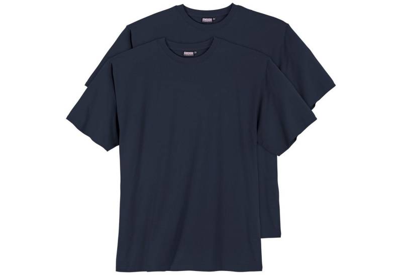 ADAMO Rundhalsshirt Übergrößen 2er Pack T-Shirt dunkelblau Adamo Fashion von ADAMO