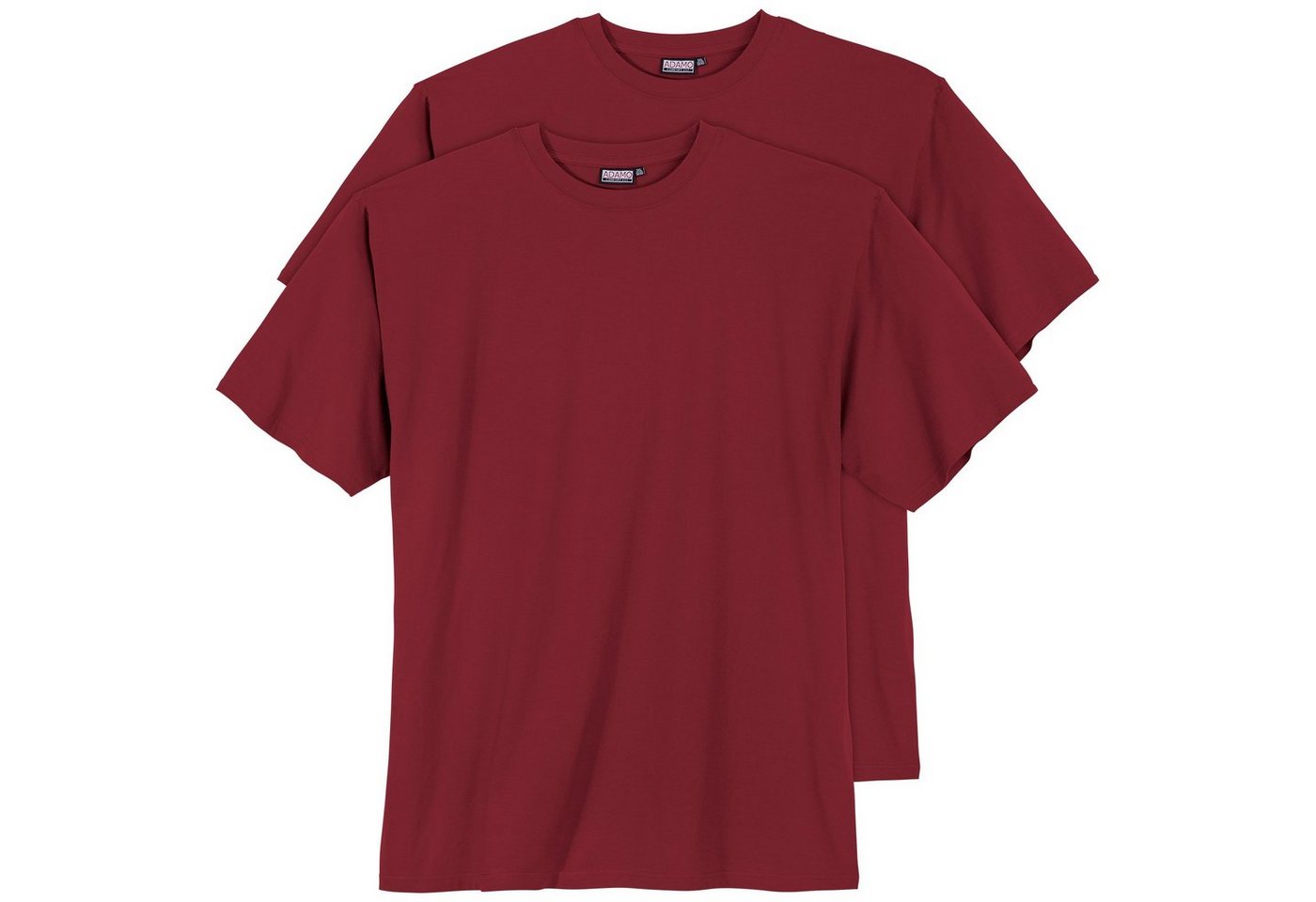 ADAMO Rundhalsshirt Große Größen Herren Doppelpack T-Shirt rot Marlon Adamo-Fashion von ADAMO