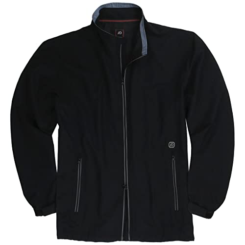 ADAMO Schwarze Fitnessjacke Serie Oswin in Übergrößen 2XL - 14XL für Herren, Größe:12XL von ADAMO