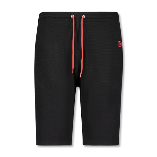 ADAMO Schwarze Herren Jogginghose kurz Ottoman Rippe Serie Marcel großen Größen XXL - 10XL, Größe:9XL von ADAMO
