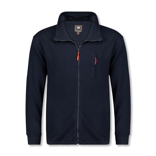 ADAMO Sweatjacke mit Reißverschluss Ottoman Rippstruktur Herren navy Serie Max Übergrößen 2XL bis 10XL, Größe:10XL von ADAMO