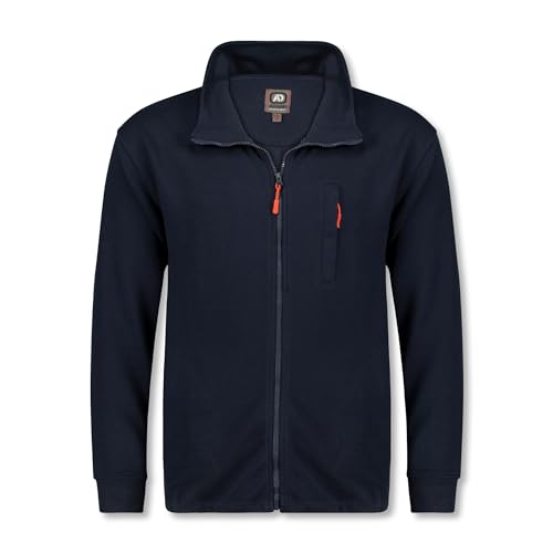 ADAMO Sweatjacke mit Reißverschluss Ottoman Rippstruktur Herren navy Serie Max Übergrößen 2XL bis 10XL, Größe:6XL von ADAMO