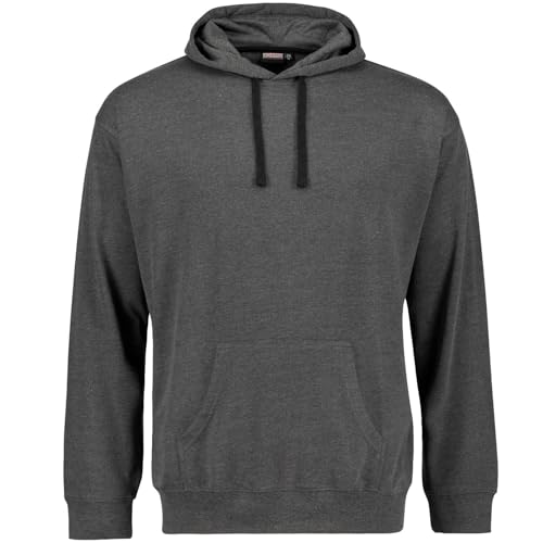 ADAMO Sweatshirt mit Kapuze und Kängurutasche Männer Serie SANTORIN bis Übergröße 14XL, Größe:14XL, Farbe:anthrameliert von ADAMO
