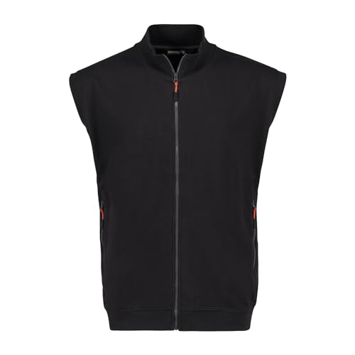 ADAMO Sweatweste ärmellos Herren in Übergrößen 2XL-14XL Serie PAROS, Größe:4XL, Farbe:Schwarz von ADAMO